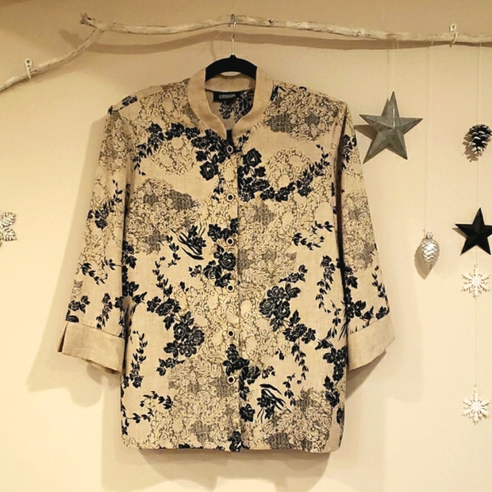 🔥3/$30🔥Vintage Mandarin Collar Blouse